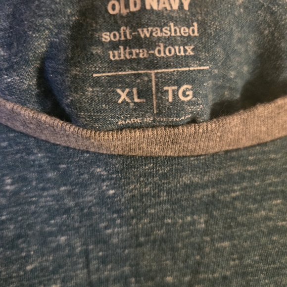 Old Navy Heather Blue and‎ Black Long Sleeve Tee - Picture 2 of 4